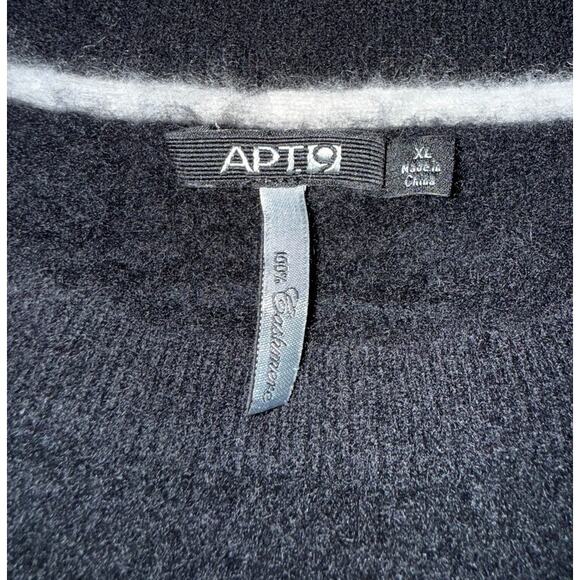 APT 9 100% Cashmere Long Sleeve Sweater Soft Women’s Size XL - Black - Picture 3 of 3